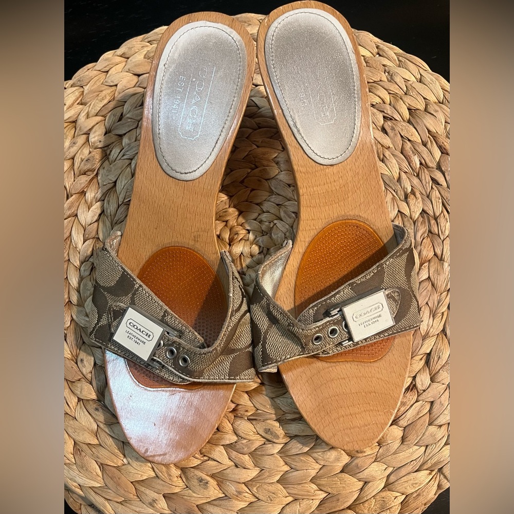 COACH Juliet wooden clog